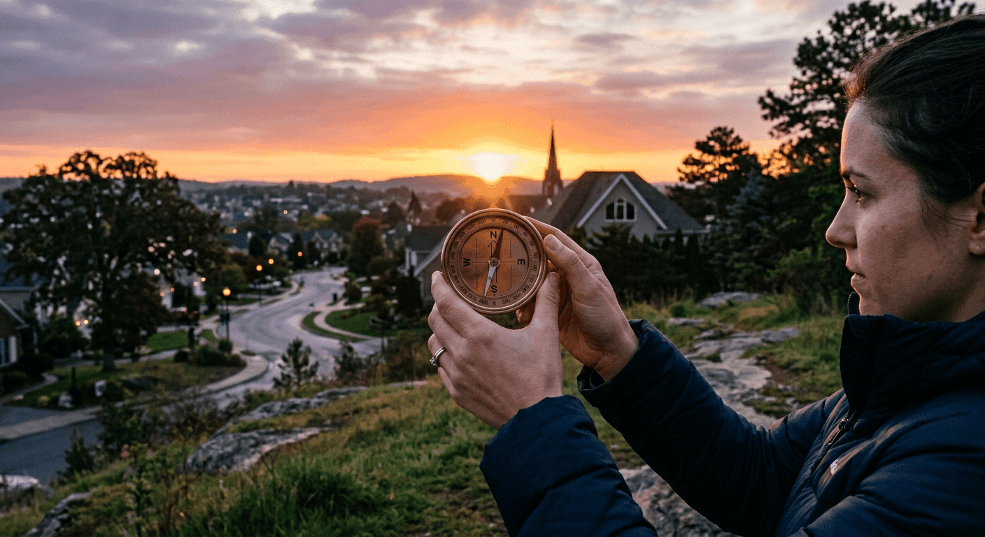 How to Use a Compass to Track the Exact Sunrise Position in Your Neighborhood